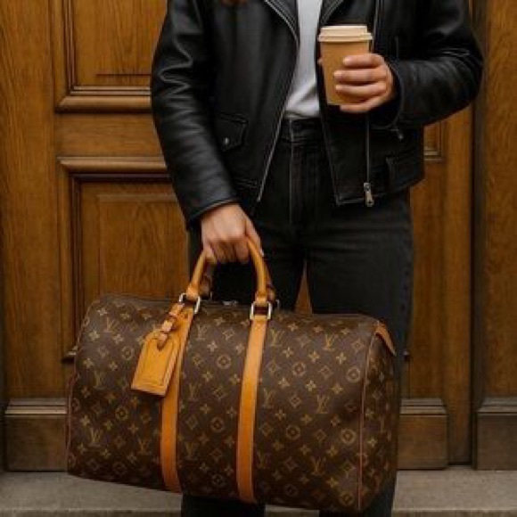 Authenticated Louis Vuitton LV CarryAll 55 Speedy Travel Duffle Bag Luggage - Picture 6 of 16